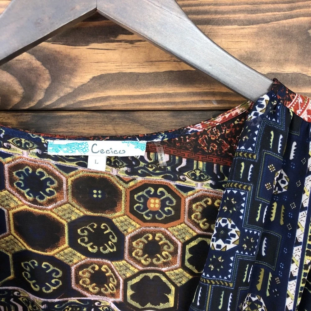 Cecico | Boho Paisley‎ Faux Wrap Romper